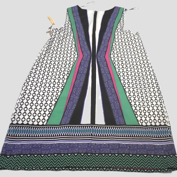 NWT Gibson Latimer Multicolor Patterned A-Line Dress Womens 1X - Picture 2 of 4